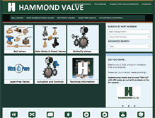 Tablet Screenshot of hammondvalve.com